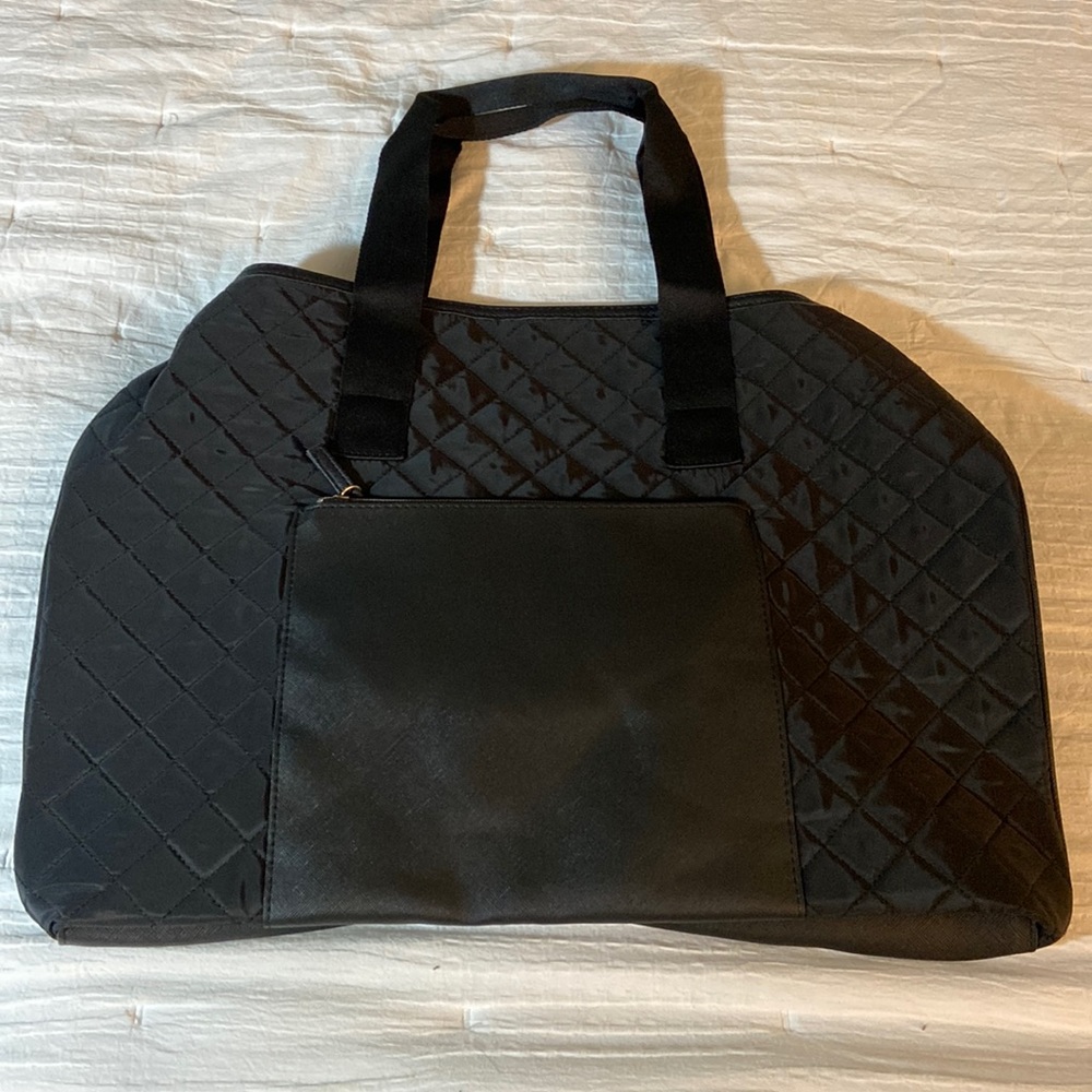 Perfect black quilted overnight bag! NWOT